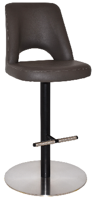 stool prague 3 vinyl charcoal 