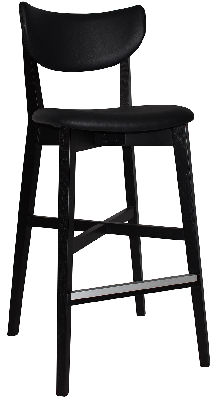 stool rialto uph 2 black - vinyl black 