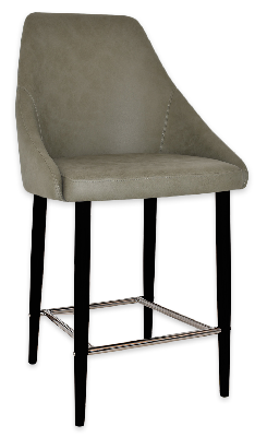 stool stockholm side 650 metal black - pelle sage 