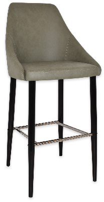 stool stockholm side 750 metal black - pelle sage 