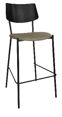 stool texas black - black - pelle sage 