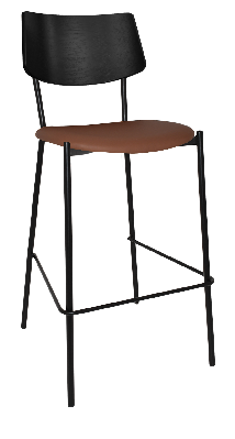 stool texas black - vinyl tan 