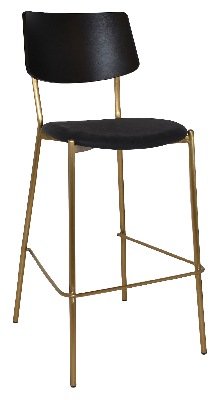 stool texas brass - black - vinyl black 