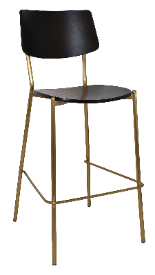 stool texas brass - black 