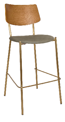 stool texas brass - light oak - pelle sage 