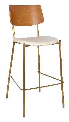 stool texas brass - light oak - unupholstered 