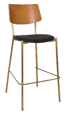 stool texas brass - light oak - vinyl black 