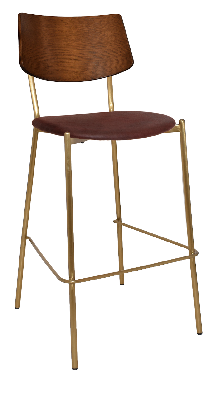 stool texas brass - light walnut - eastwood bordeaux 