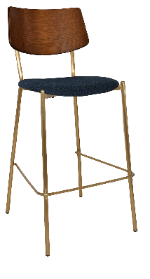 stool texas brass - light walnut - gravity navy 