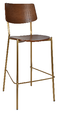 stool texas brass - light walnut 