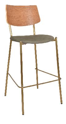 stool texas brass - natural - pelle sage 