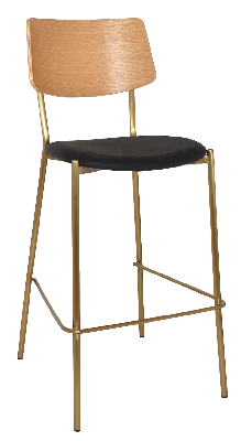 stool texas brass - natural - vinyl black 
