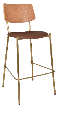 stool texas brass - natural - vinyl tan 