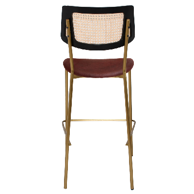 stool texas brass - rattan black - eastwood bordeaux 