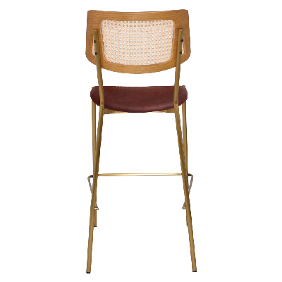 stool texas brass - rattan light oak - eastwood bordeaux 