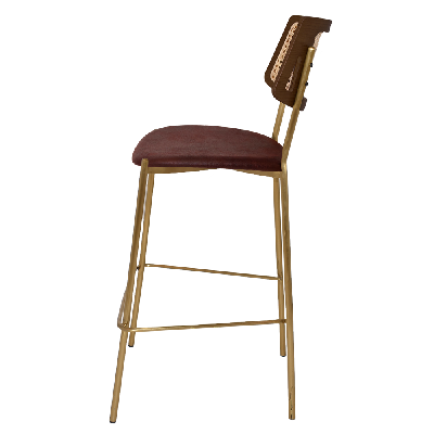 stool texas brass - rattan light walnut - eastwood bordeaux 
