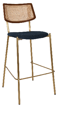 stool texas brass - rattan light walnut - gravity navy 