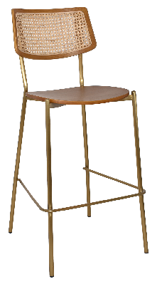 stool texas brass - rattan light oak 
