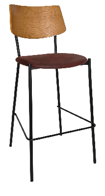 stool texas black - light oak - eastwood bordeaux 