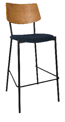 stool texas black - light oak - gravity navy 