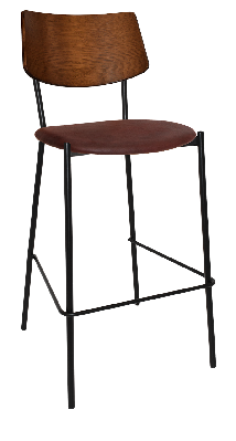 stool texas black - light walnut - eastwood bordeaux 