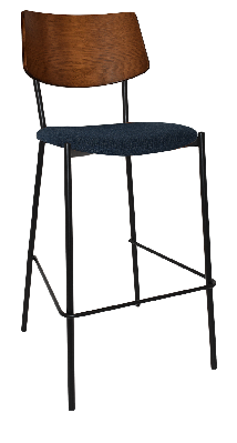 stool texas black - light walnut - gravity navy 