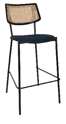 stool texas black - rattan black - gravity navy 