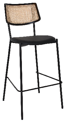 stool texas black - rattan black - vinyl black 