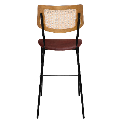 stool texas black - rattan light oak - eastwood bordeaux 
