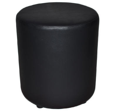 ottoman delhi 400mm round black 