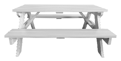 picnic table 2.1m white 