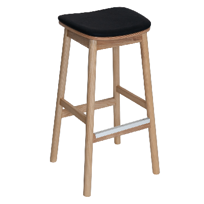stool matilda no back natural - vinyl black 