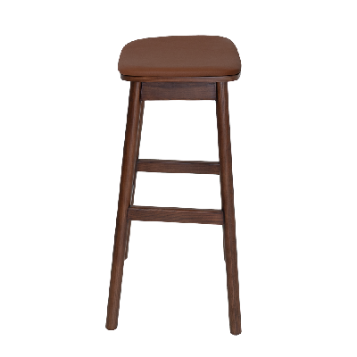 stool matilda no back light walnut - vinyl tan 