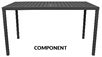 table cube 1400 x 800mm anthracite 