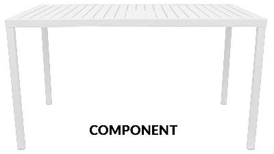 table cube 1400 x 800mm white 