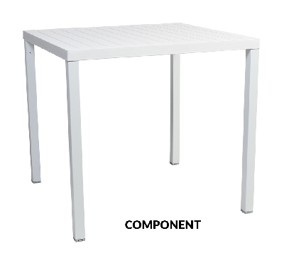 table cube 800mm white 