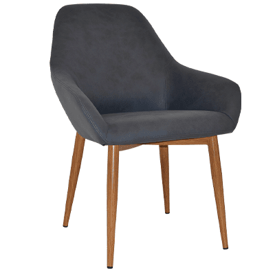 bronte tub armchair - pelle navy 