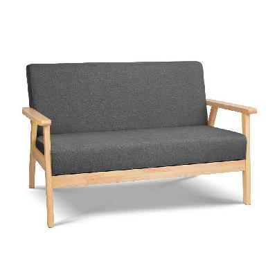new 2 seater fabric sofa chair - grey 