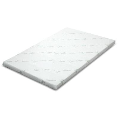 cool gel memory foam mattress topper w/bamboo cover 5cm - single