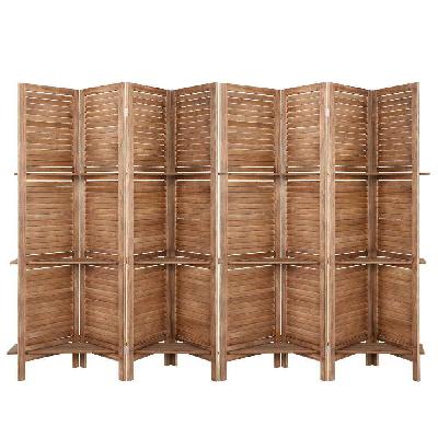 new room divider screen 8 panel privacy dividers shelf wooden timber stand