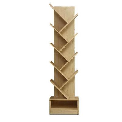 new display shelf 9-shelf tree bookshelf book storage rack bookcase natural