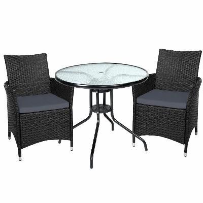 outdoor furniture dining chair table bistro set wicker patio setting tea coffee cafe bar set