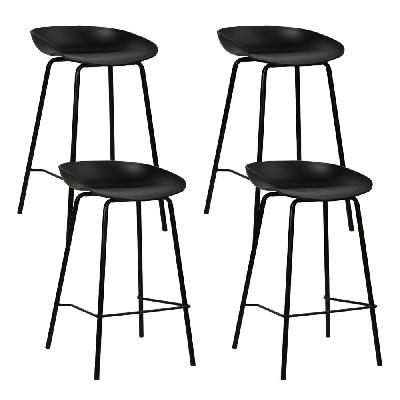 new set of 4 kitchen bar stools bar stool chairs metal black barstools