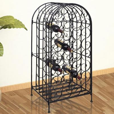 wine rack for 35 bottles metal