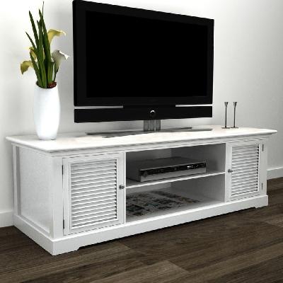 white wooden tv stand