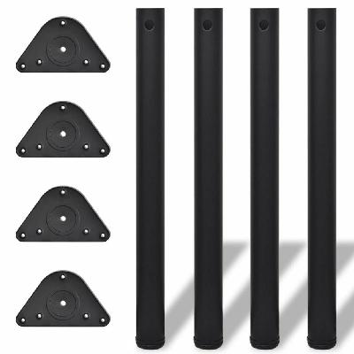adjustable table legs 4 pcs black 710 mm 