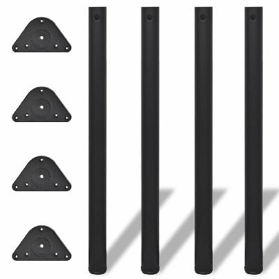 adjustable table legs 4 pcs black 870 mm 