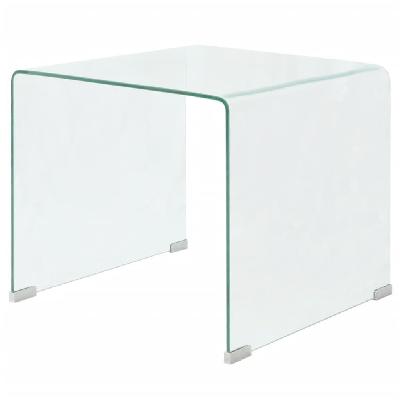 coffee table tempered glass 49.5x50x45 cm clear