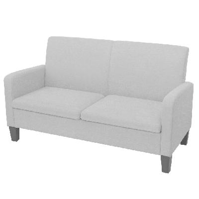 2-seater sofa 135x65x76 cm light grey 