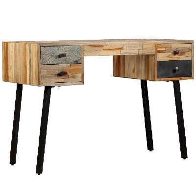 writing desk 110x50x76 cm solid reclaimed teak 